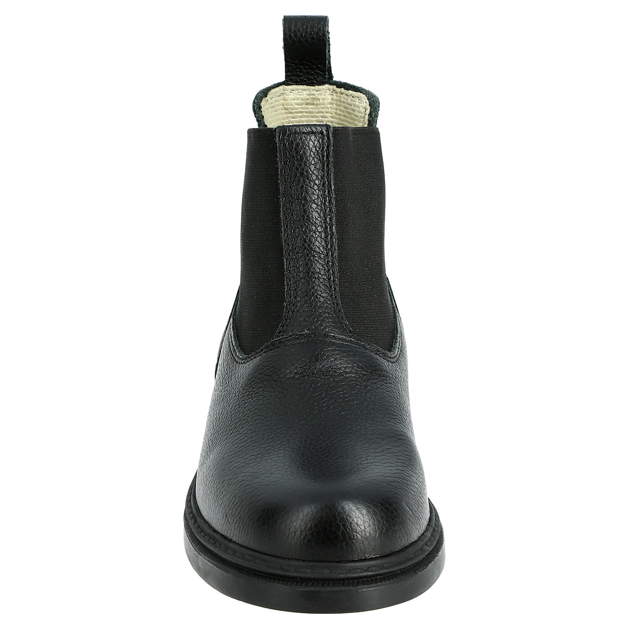 Boots quitation cuir Enfant Classic noires