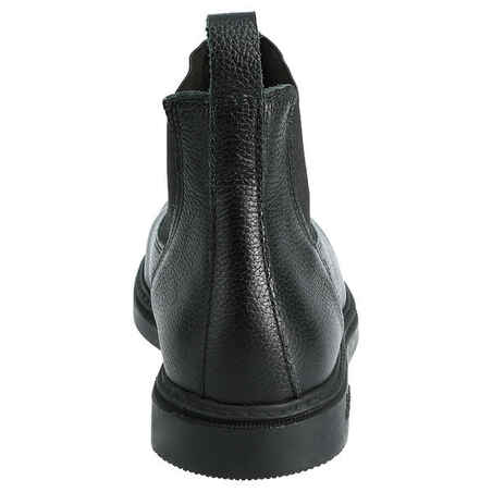 Kids' Classic Horse Riding Leather Jodhpur Boots - Black