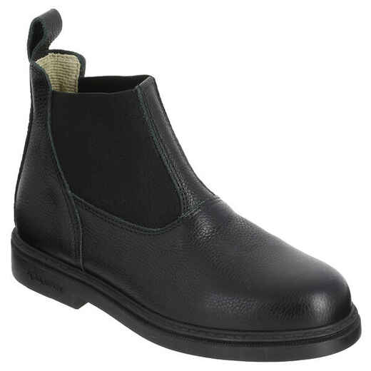 
      Kids' Classic Horse Riding Leather Jodhpur Boots - Black
  