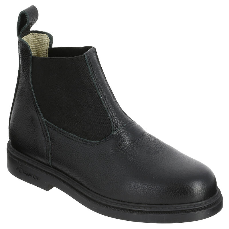 Reitstiefeletten Kinder Leder - Classic schwarz