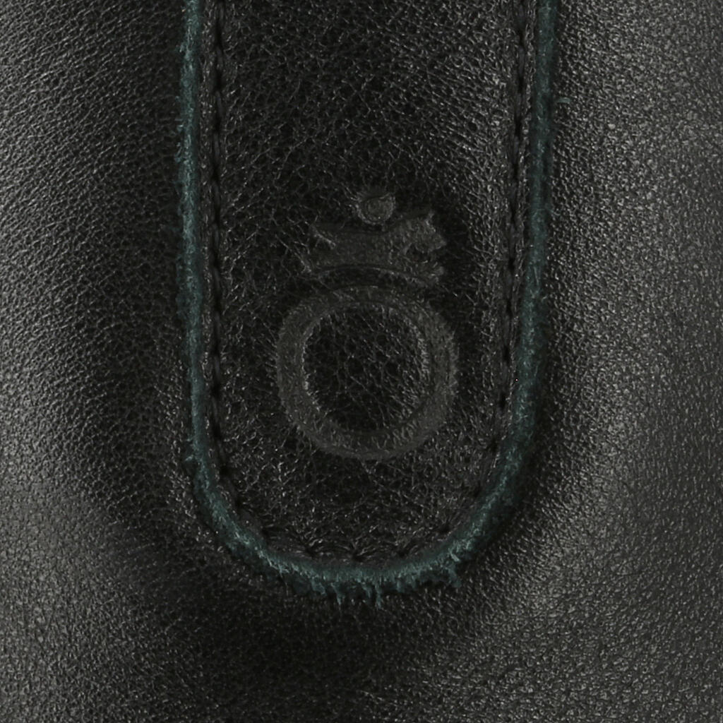 Polainas cuero equitación adulto PADDOCK 700 Negro 