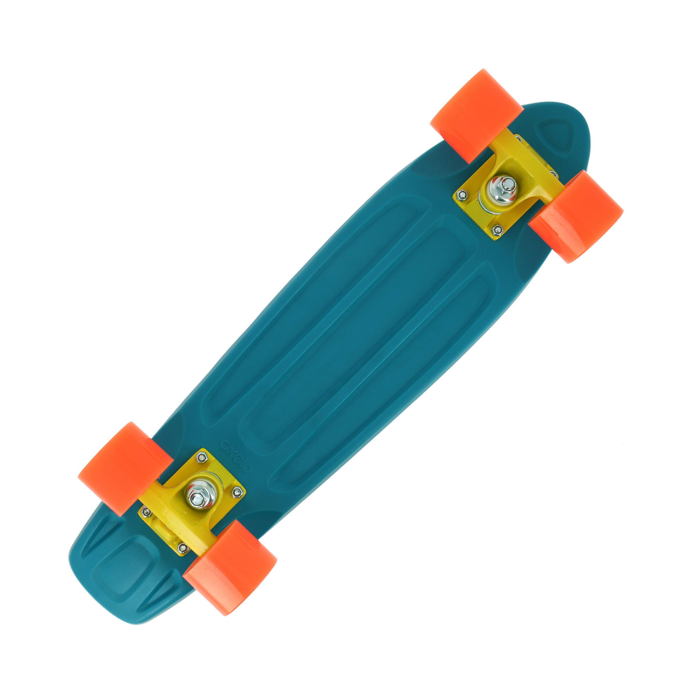 Planche à roulettes Cruiser - Bleu azur, Corail fluo, Jaune soleil