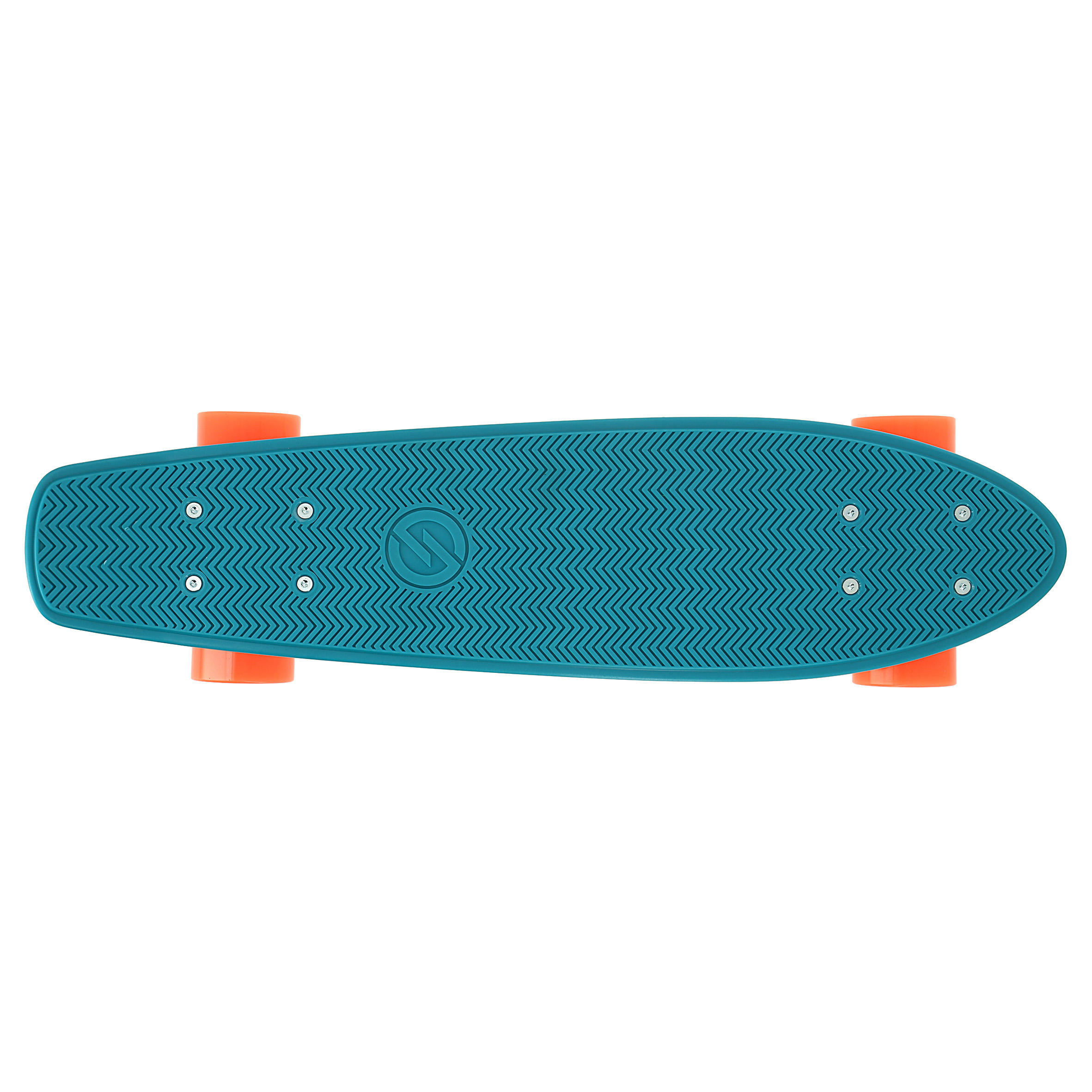 Planche à roulettes Cruiser - Bleu azur, Corail fluo, Jaune soleil