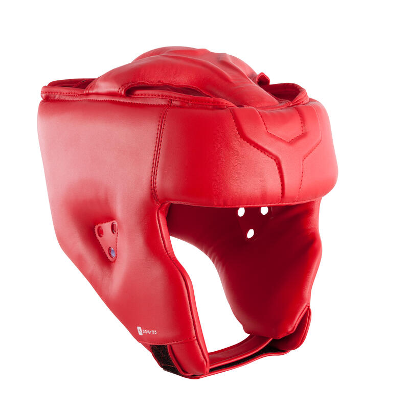 CASQUE DE BOXE OUVERT ENTRAÎNEMENT ET COMPÉTITION ROUGE CASQUE DE BOXE OUVERT ENTRAÎNEMENT ET COMPÉTITION ROUGE