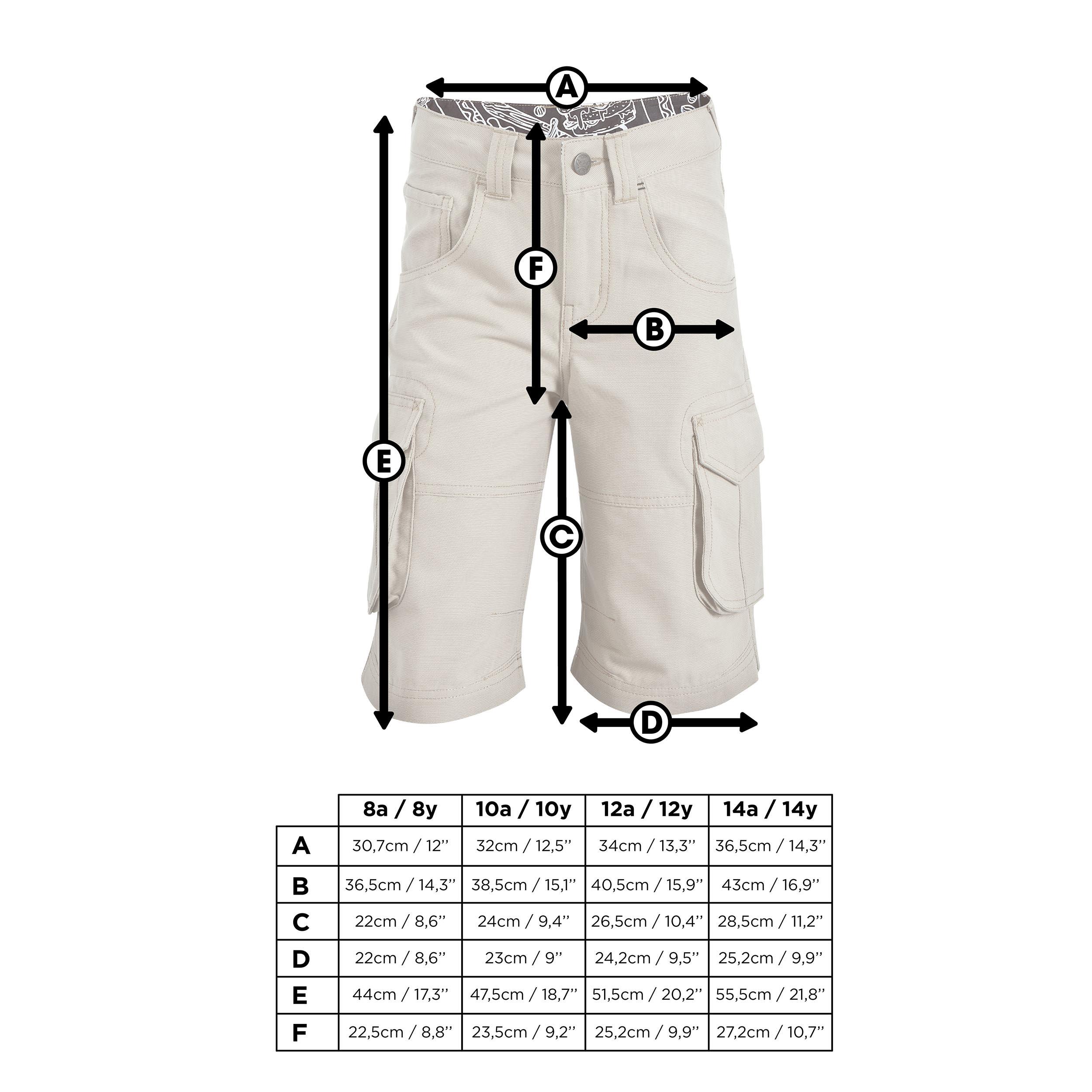 Longskate Junior Skateboarding Bermuda Shorts - Beige 2/2