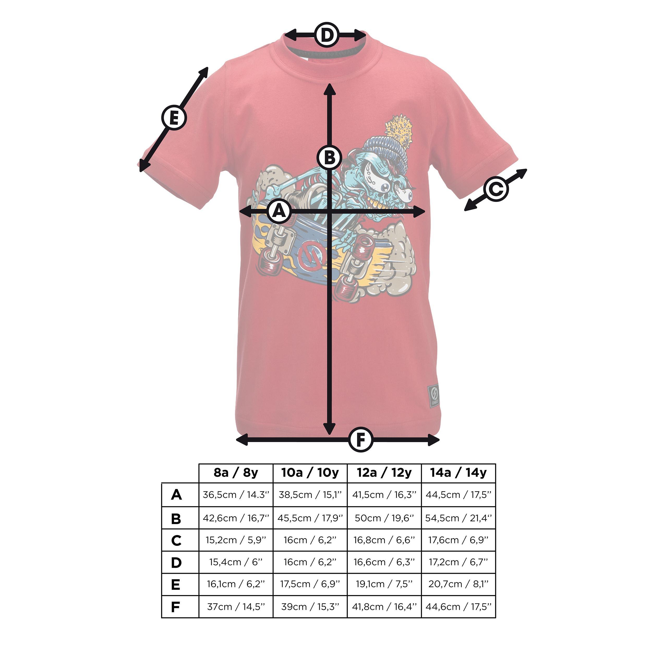 Crazy Junior Skateboarding Short-sleeved T-Shirt - Red 3/9