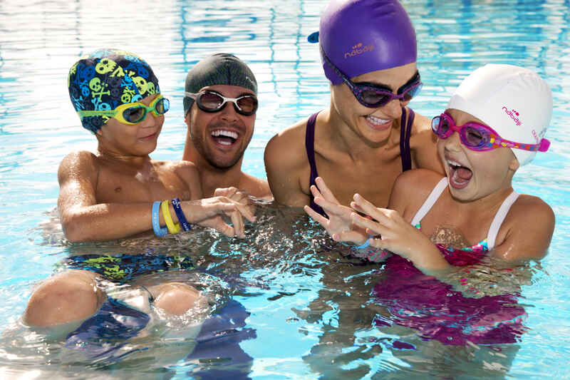 Gafas de natación XBASE PRINT Talla S DYE verde - Decathlon