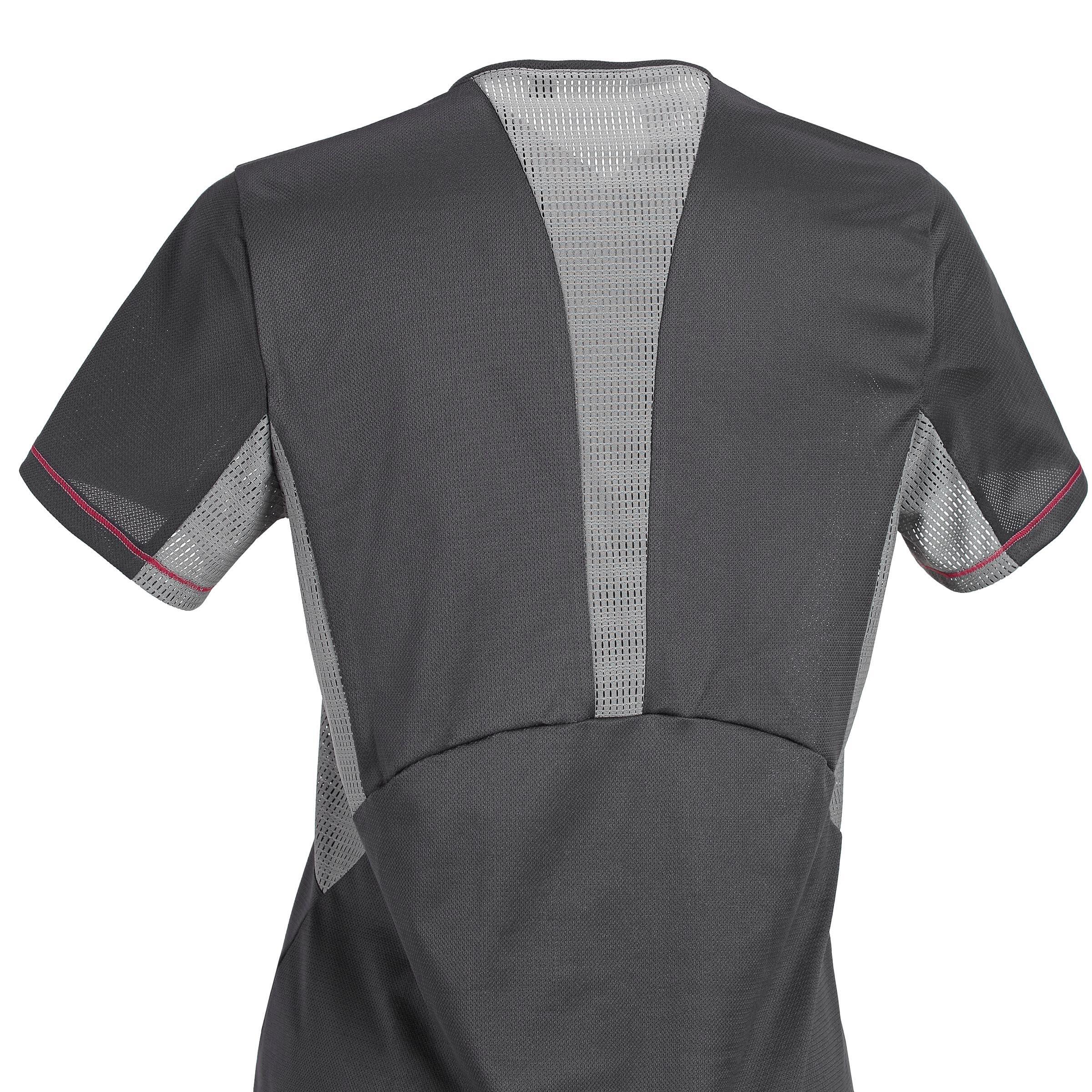 Women's Forclaz 100 short-sleeved Hiking T-shirt Dark Grey 9/11