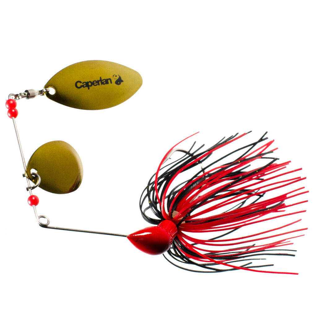 Spinnerbait pêche aux leurres Buckhan 16gr Rouge / Noir