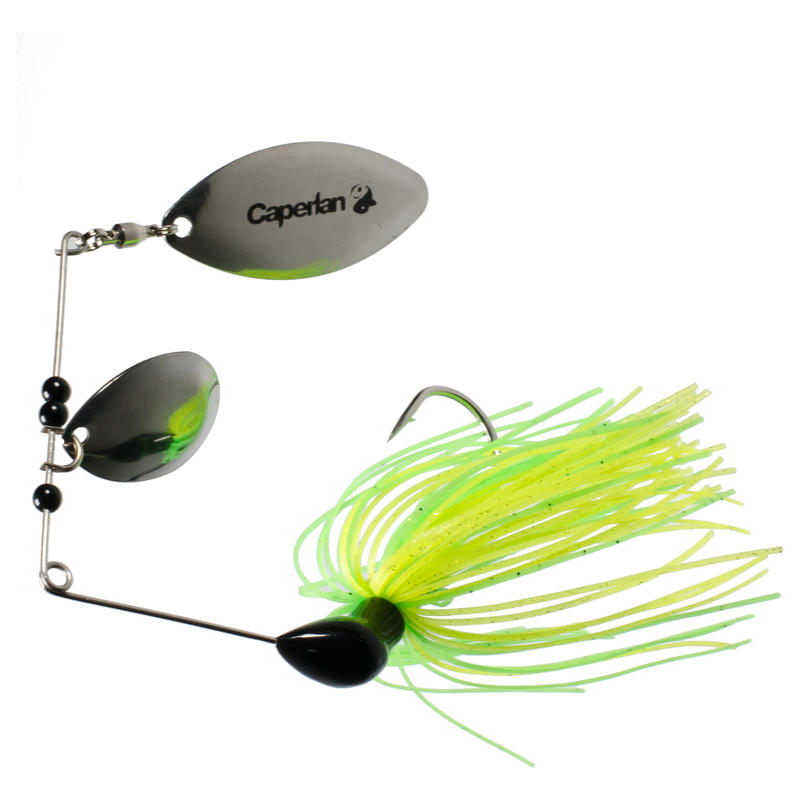 Cuillère tournante en épingle pêche aux leurres Buckhan 3/8 oz jaune/vert Cuillère tournante en épingle pêche aux leurres Buckhan 3/8 oz jaune/vert