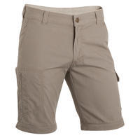 Arpenaz 100 Men's Convertible Hiking Trousers - Beige