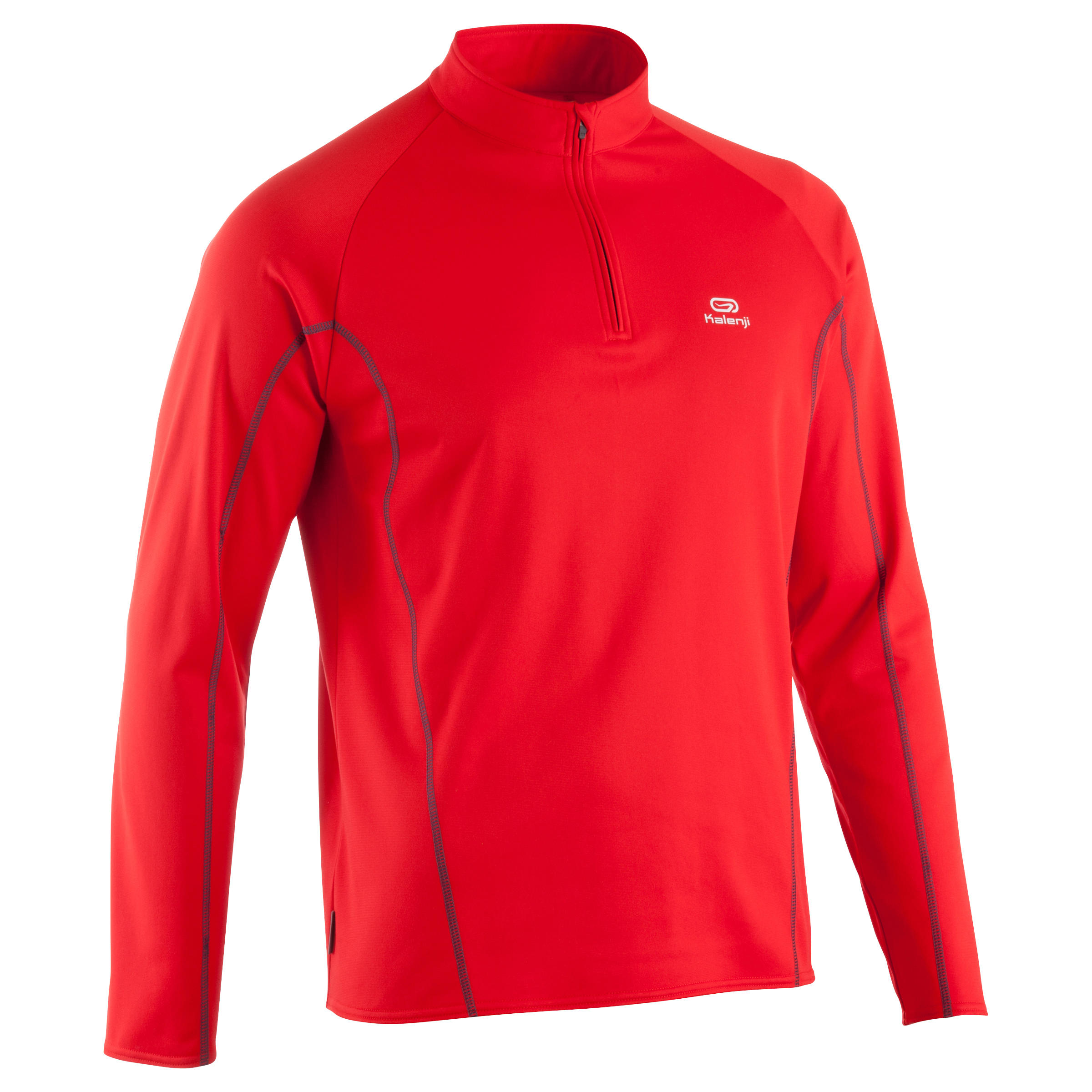 KALENJI Ekiden Men's Windproof Running Jersey - red grey