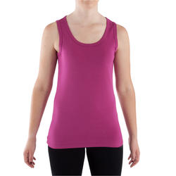 Débardeur en coton biologique gym douce, yoga femme rose