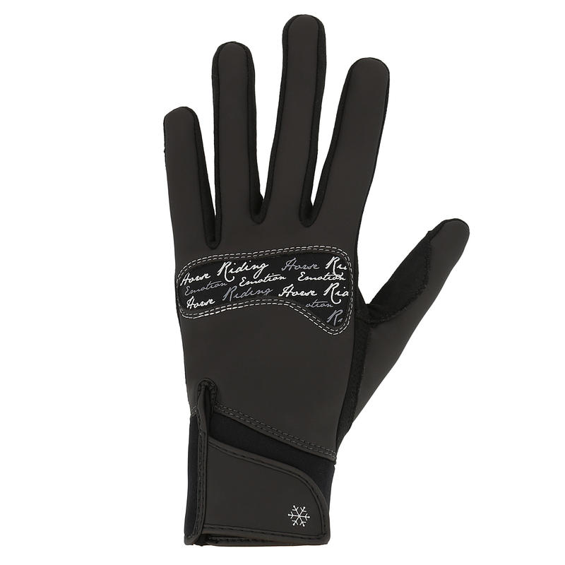 Kipwarm Adult Horseback Riding Gloves - Black Kipwarm Adult Horseback Riding Gloves - Black