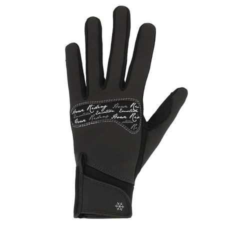 Kipwarm Women's Horse Riding Warm Gloves - Black