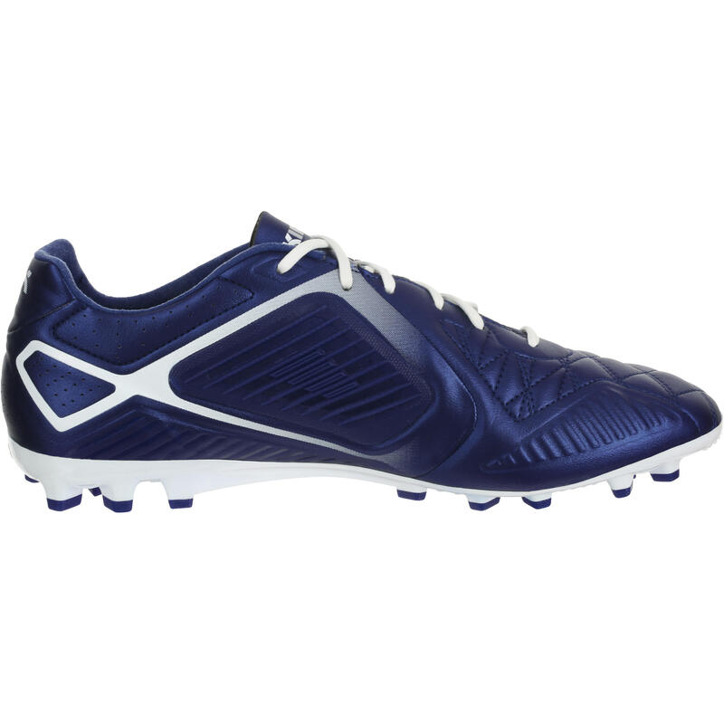 Botas de fútbol adulto terrenos sintéticos Agility 500 AG azul