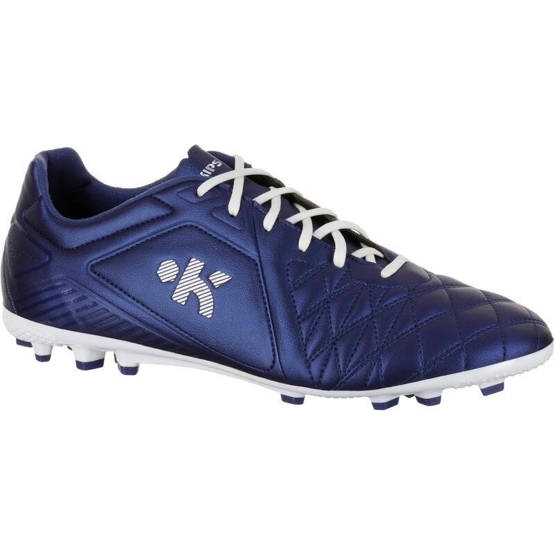 Botas de fútbol adulto terrenos sintéticos Agility 500 AG azul