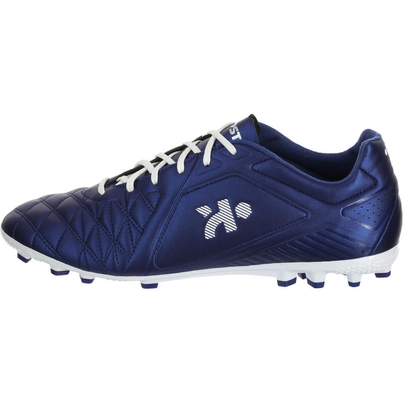 Botas de fútbol adulto terrenos sintéticos Agility 500 AG azul