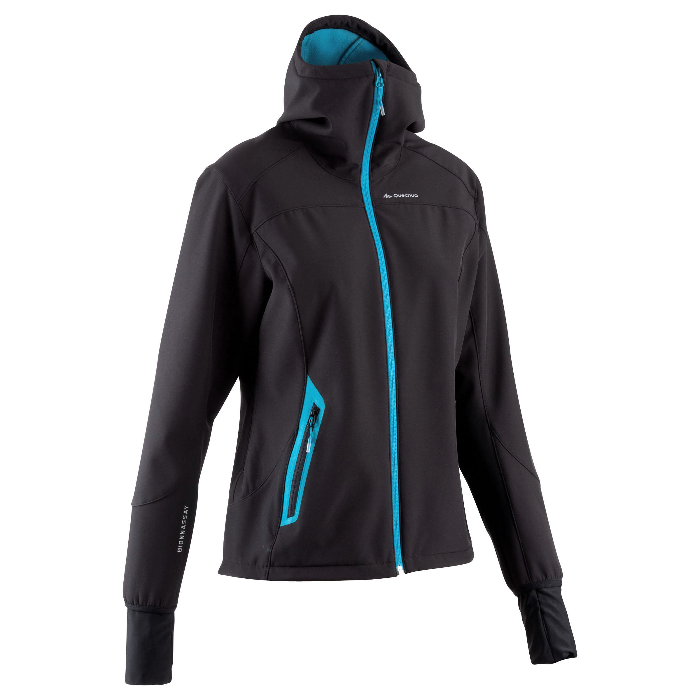 QUECHUA Forclaz 500 Warm Women's Hiking Softshell Jacket - Black