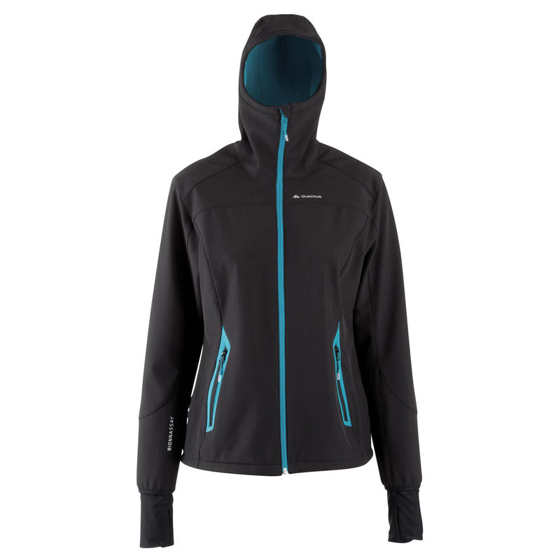Forclaz 500 Warm Women's Hiking Softshell Jacket Black Decathlon