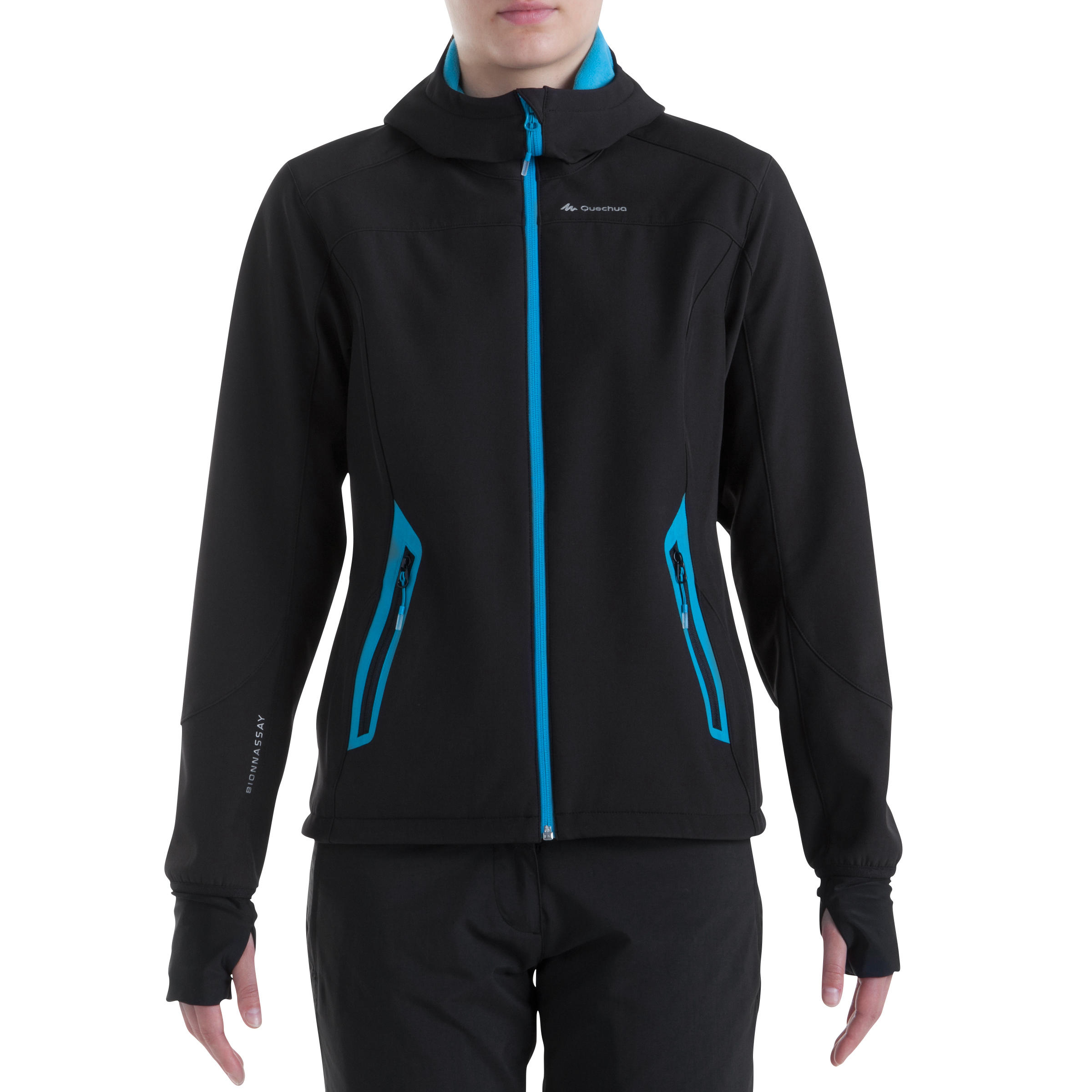 Forclaz 500 Warm Women's Hiking Softshell Jacket - Black 3/15
