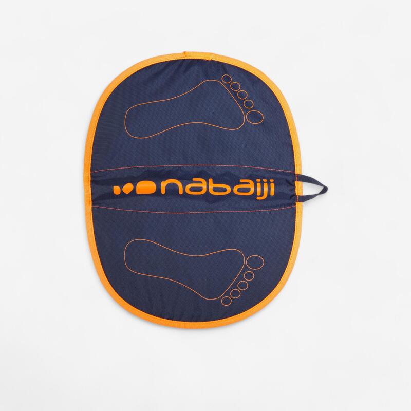 Alfombrilla pies natación azul naranja