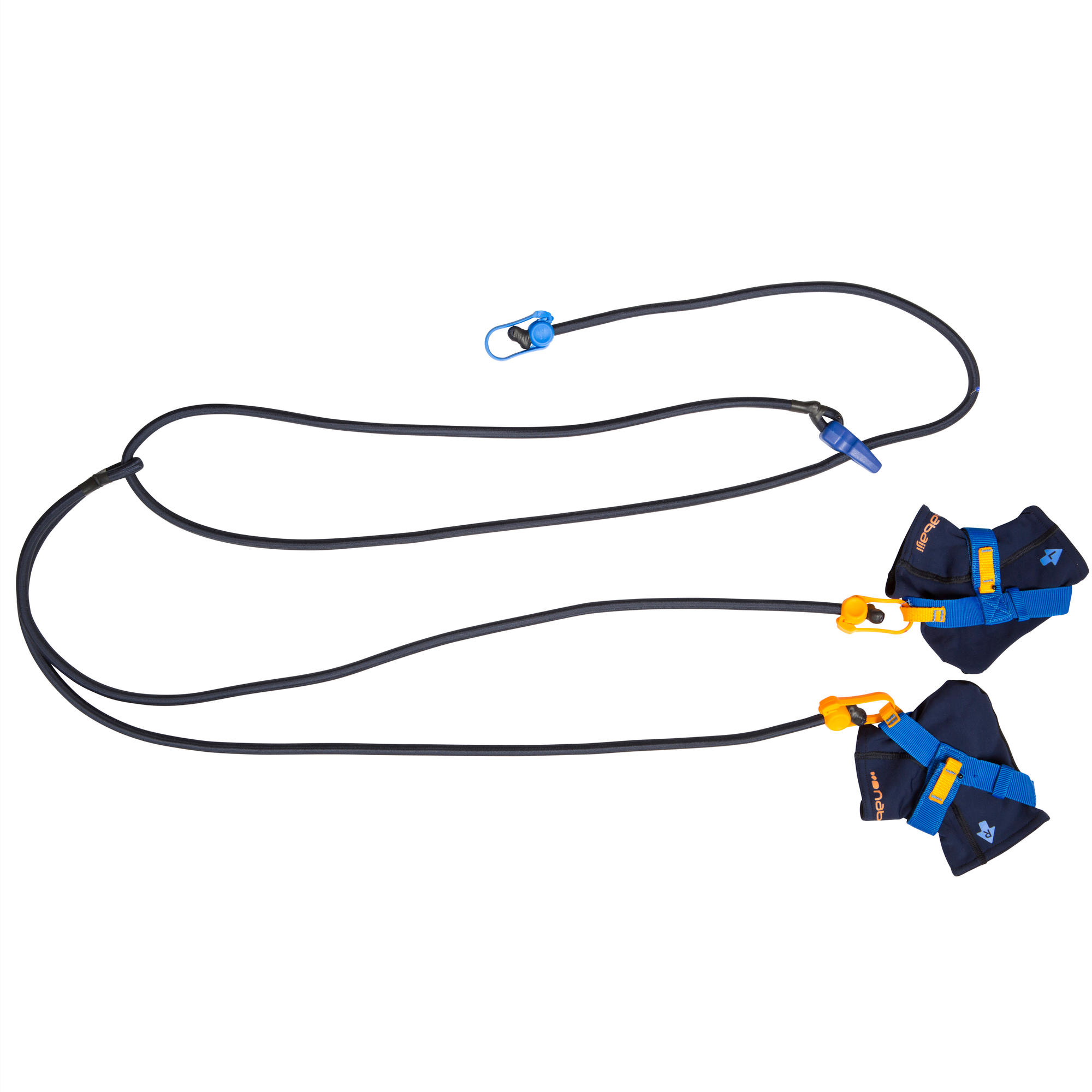 Elastique De Nage Avec Chevilleres Bleu Jaune Nabaiji