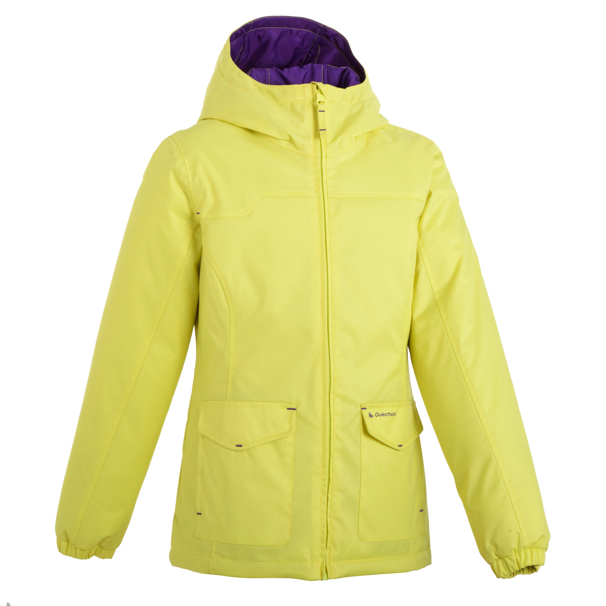 Arpenaz 400 Warm Reversible Girls' Jacket Yellow 2/11