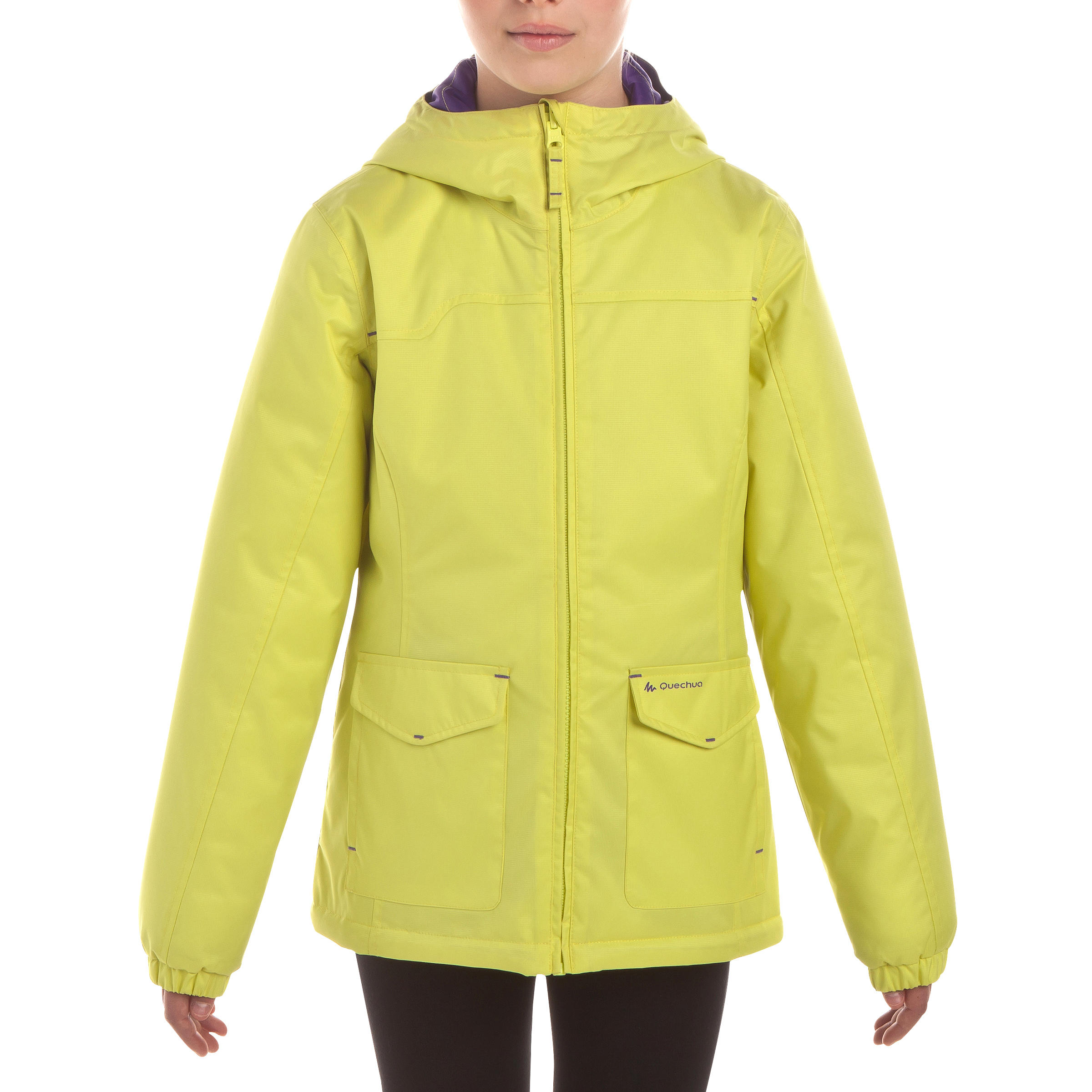 Arpenaz 400 Warm Reversible Girls' Jacket Yellow 9/11