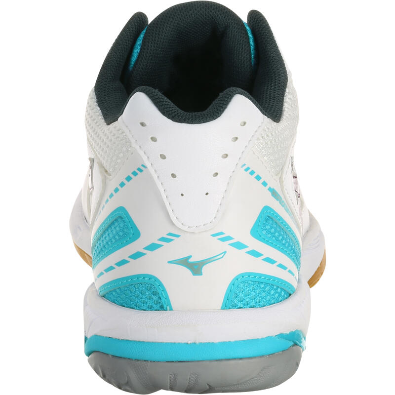 Chaussures de volleyball femme Wave Hurricane blanches MIZUNO Decathlon