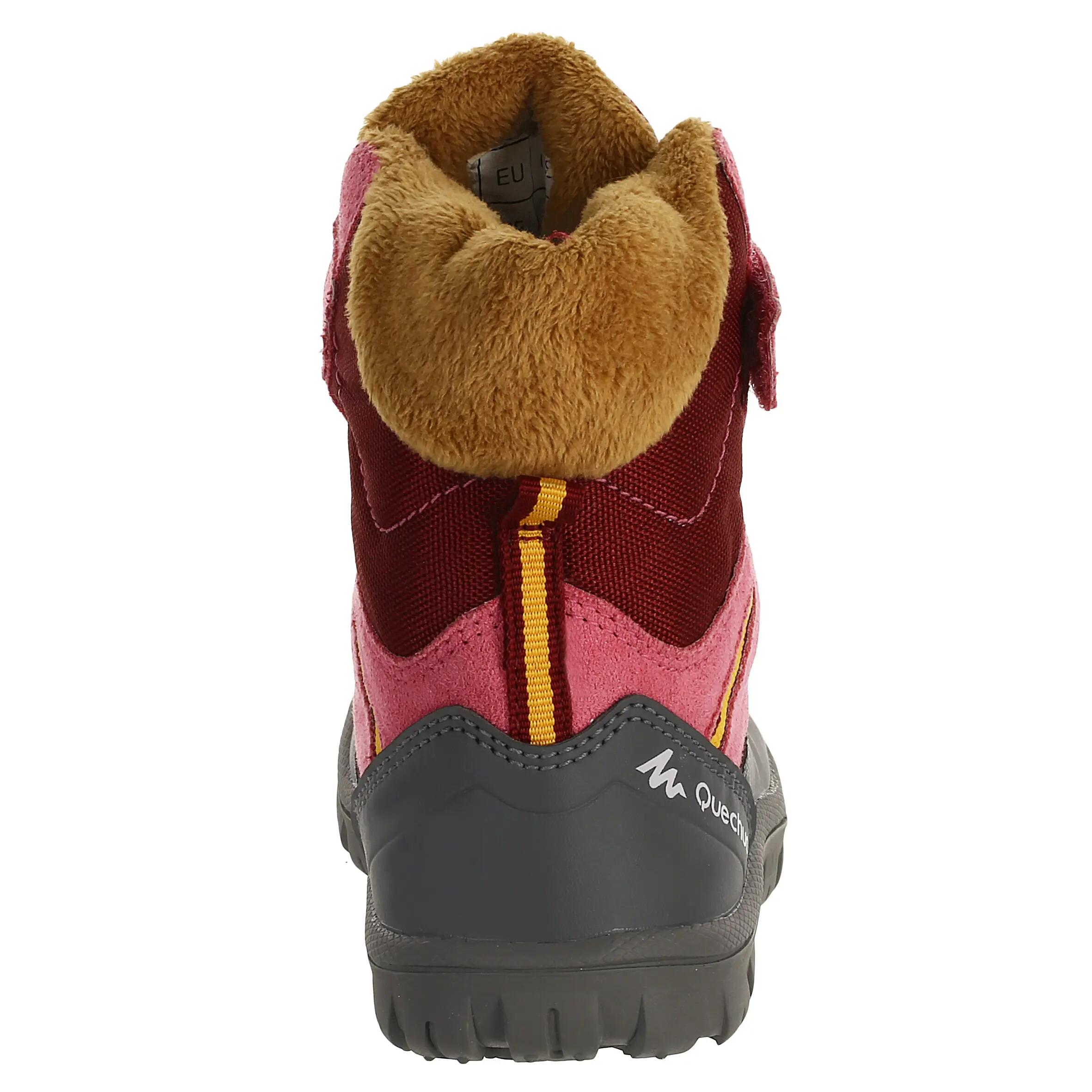 Arpenaz 500 Warm Baby Hiking Snow Boots Pink 3/11