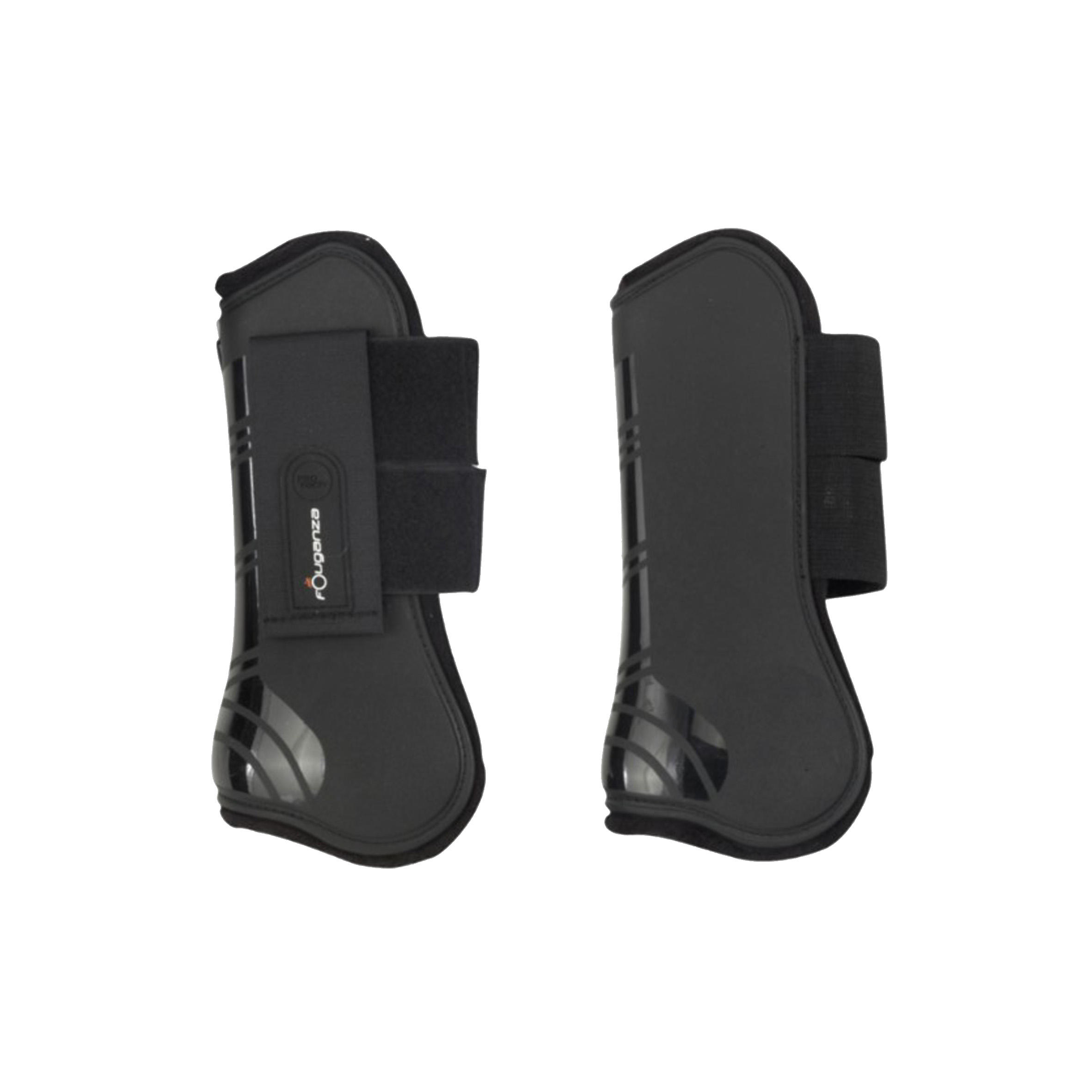 Horse and Pony Tendon Boots Twin-Pack Riding 100 - Black 1/1