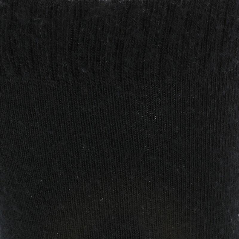 Chaussettes marche sportive Double 500 laine/coton noir