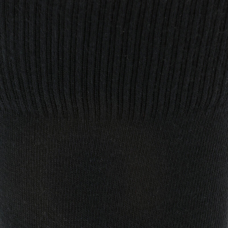 Chaussettes chaude et haute marche quotidienne mix laine / coton noir