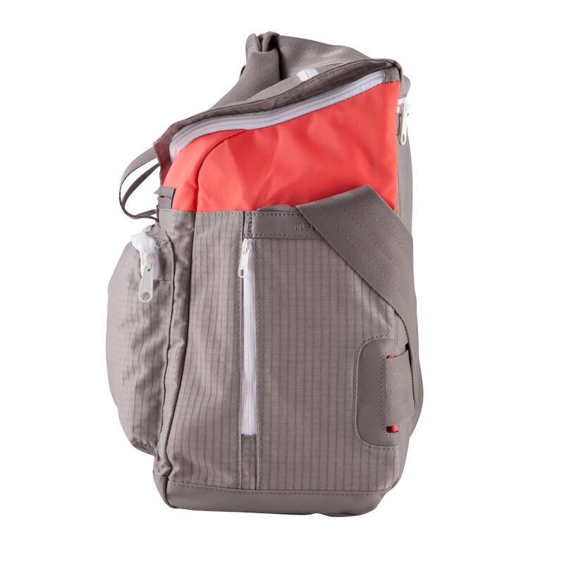 Besace / sac à dos Backenger UP 30L format cabine gris / rose