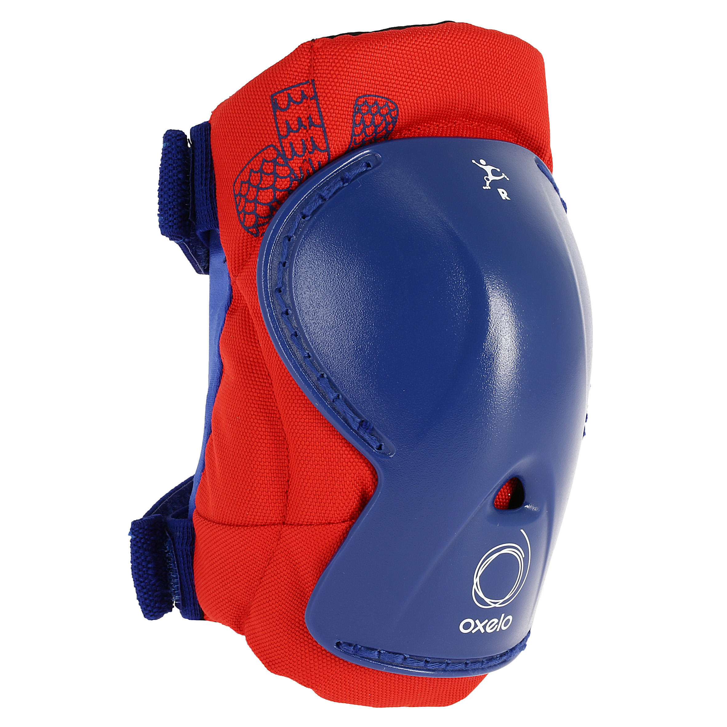 Play Kids' Inline Skates Skateboard Scooter Protective Gear 3-Pack - Blue/Red 3/11