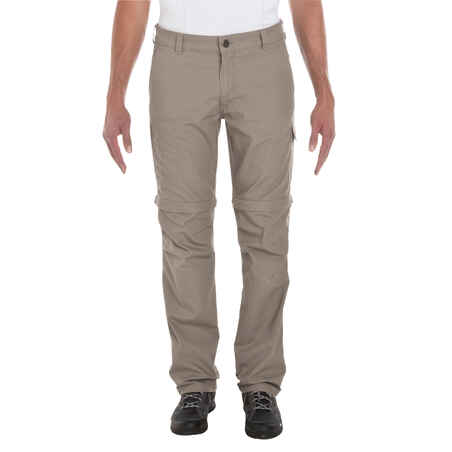 Arpenaz 100 Men's Convertible Hiking Trousers - Beige