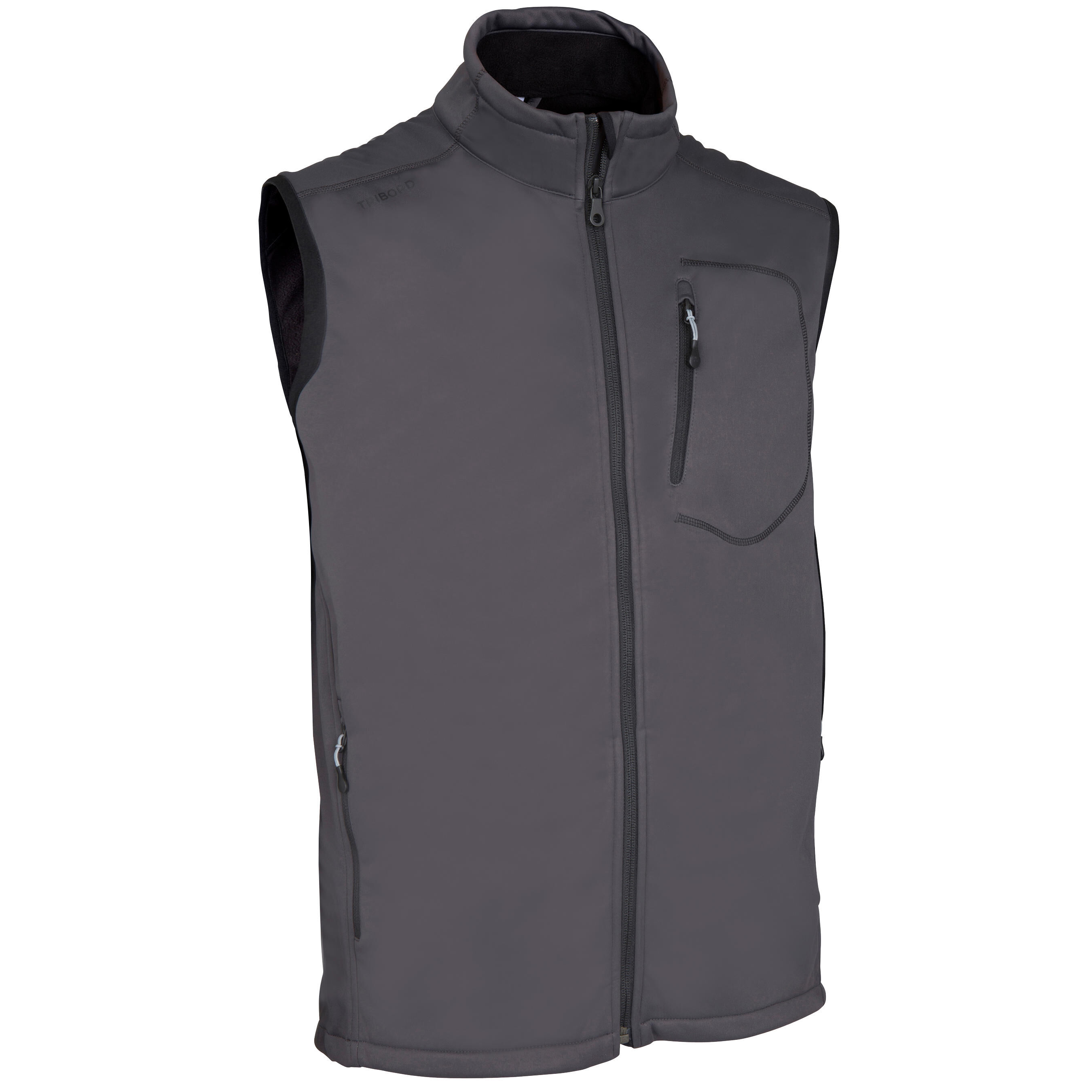 TRIBORD 500 Men's Softshell Fleece Sailing Gilet - Dark Grey