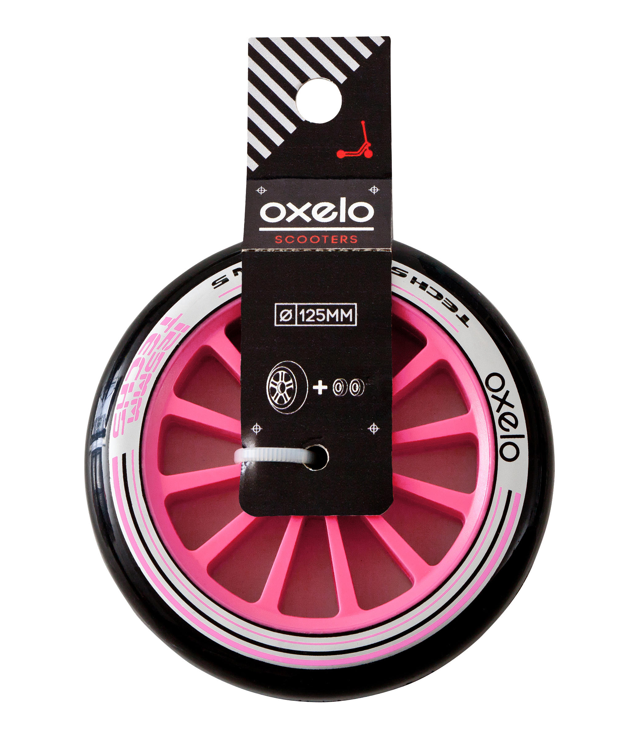 1 x 125 mm Scooter Wheel with Bearings - Purple 3/3