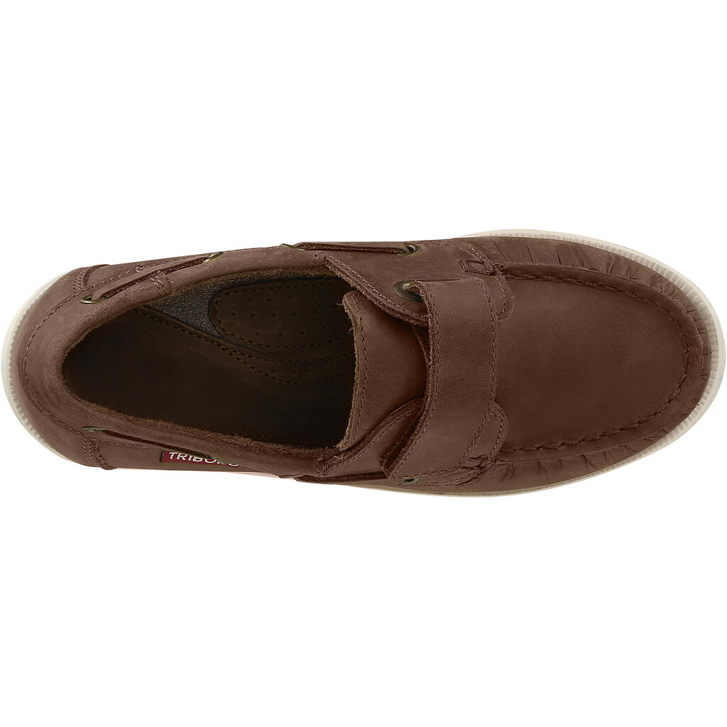 Cruise 500 kids Leather Boat Shoes brown