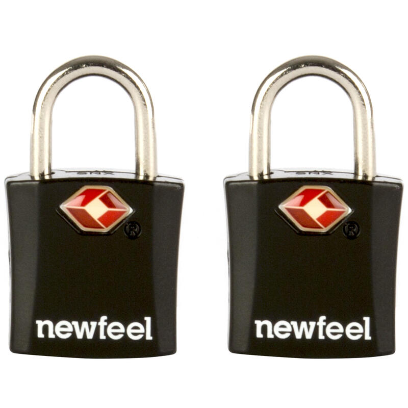 Lot de 2 Cadenas à clefs TRAVEL noir