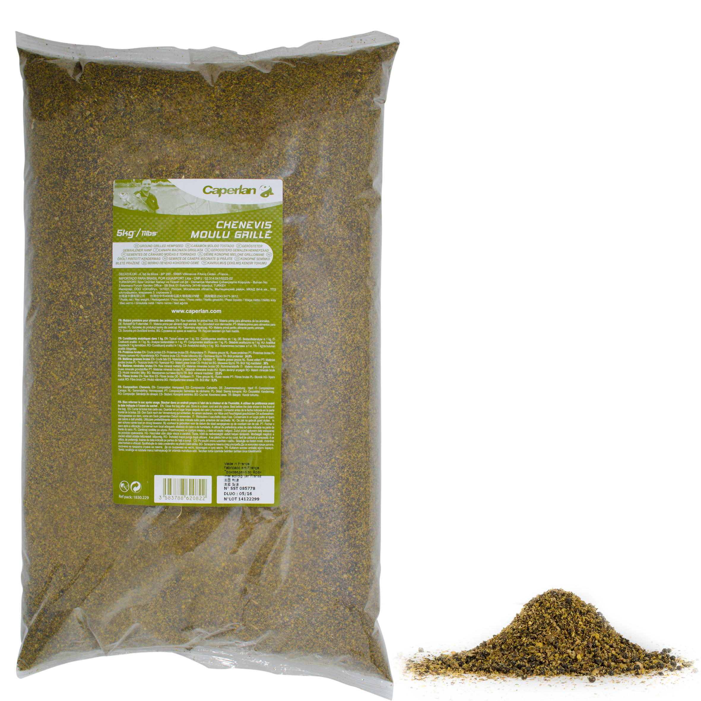 Caperlan Gemalen Gebrande Hennep Hengelsport 5 Kg caperlan kopen in de aanbieding