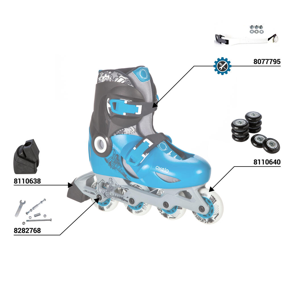 Play 5 Kids' Inline Skates - Blue/Lemon yellow