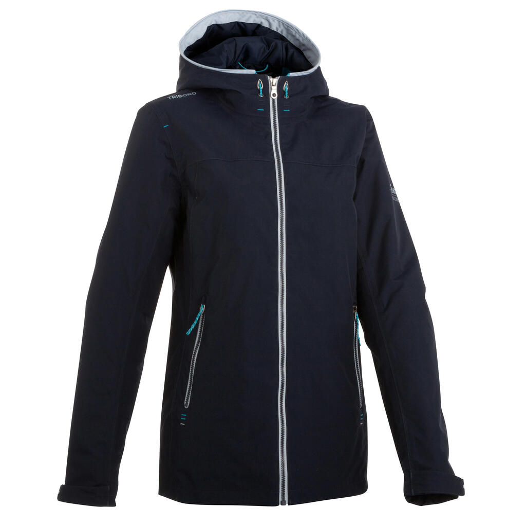 Warme Segeljacke Raincoastal wasserdicht und winddicht Damen dunkelblau