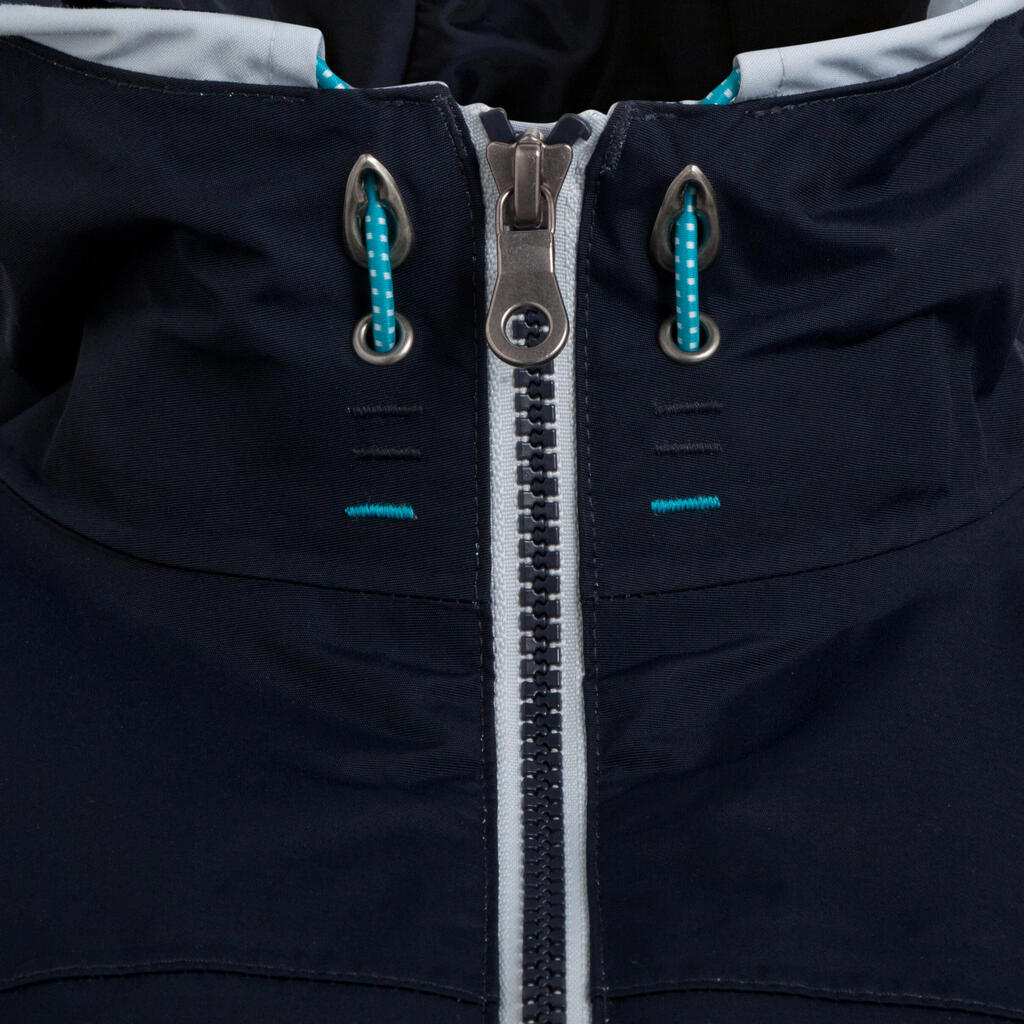 Warme Segeljacke Raincoastal wasserdicht und winddicht Damen dunkelblau