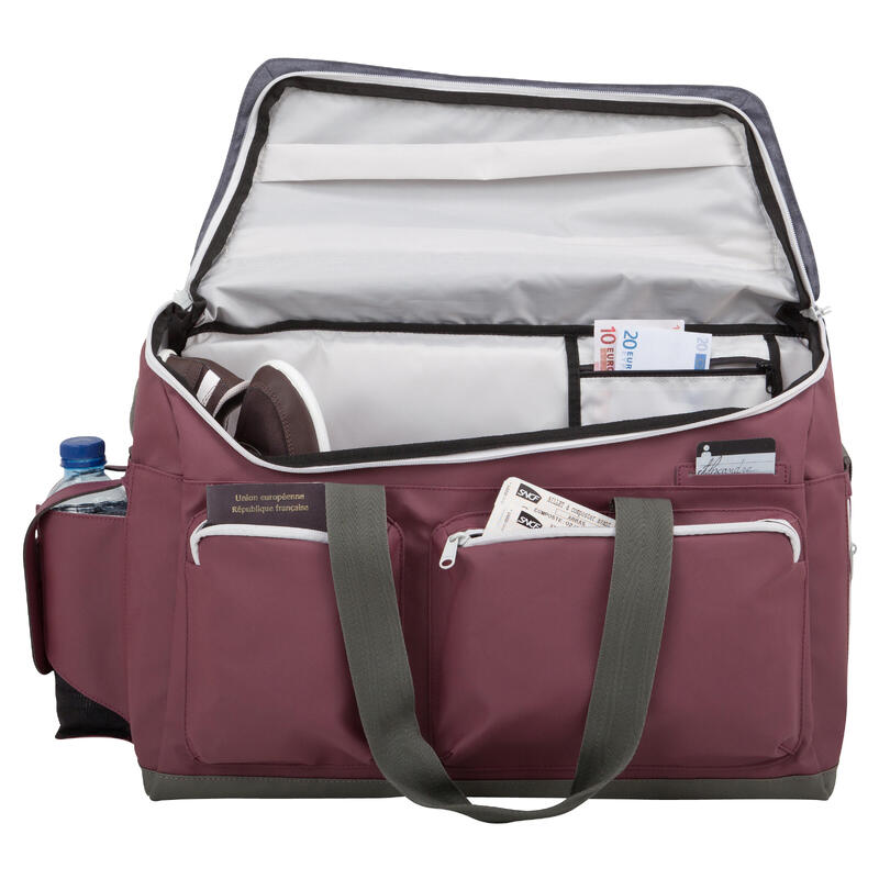 Backenger UP 30 L carry on messenger bag/backpack burgundy/concrete