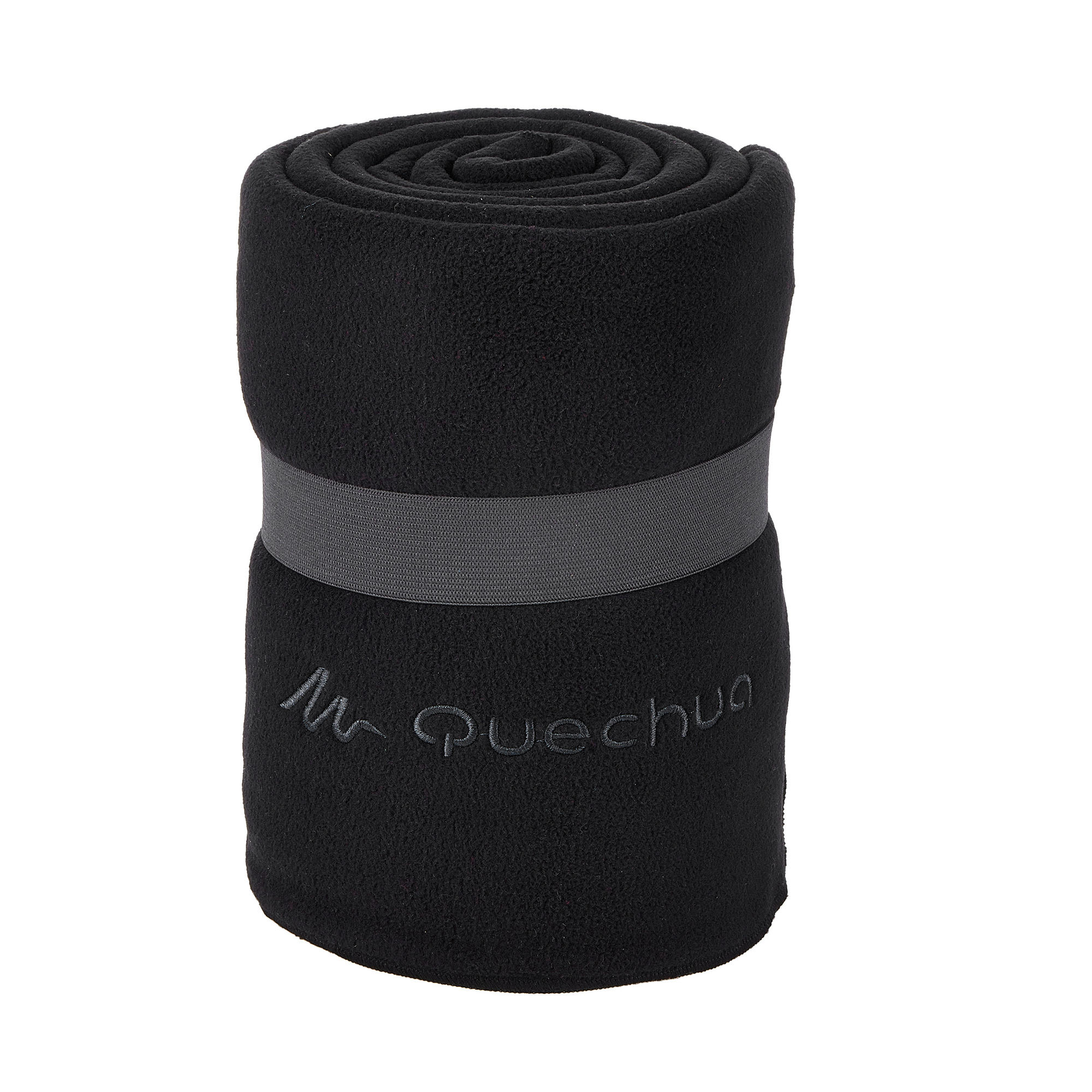 Fleece Blanket Black Quechua - fleece blanket black quechua -