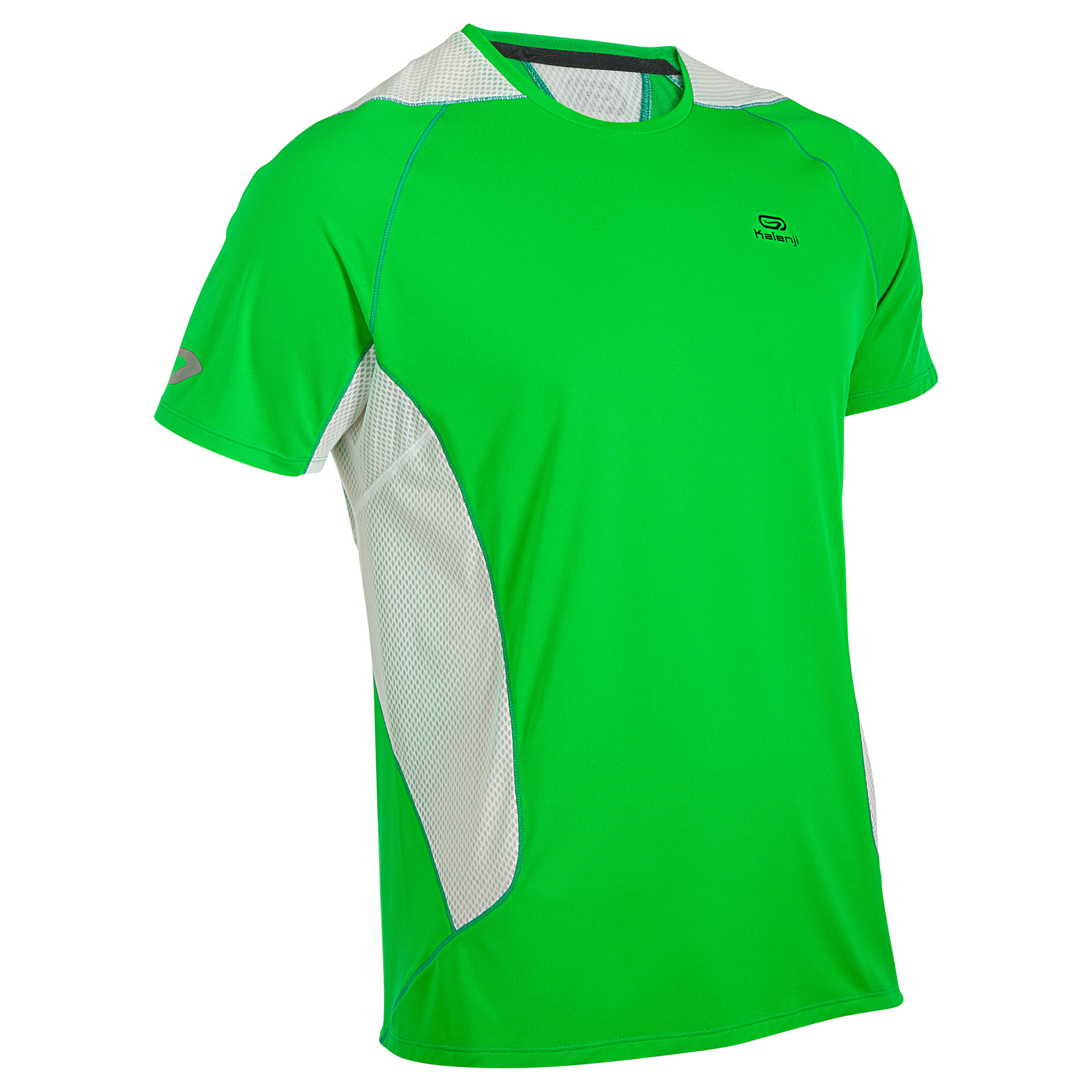 KALENJI Eliofeel Men's Running T-shirt - green white