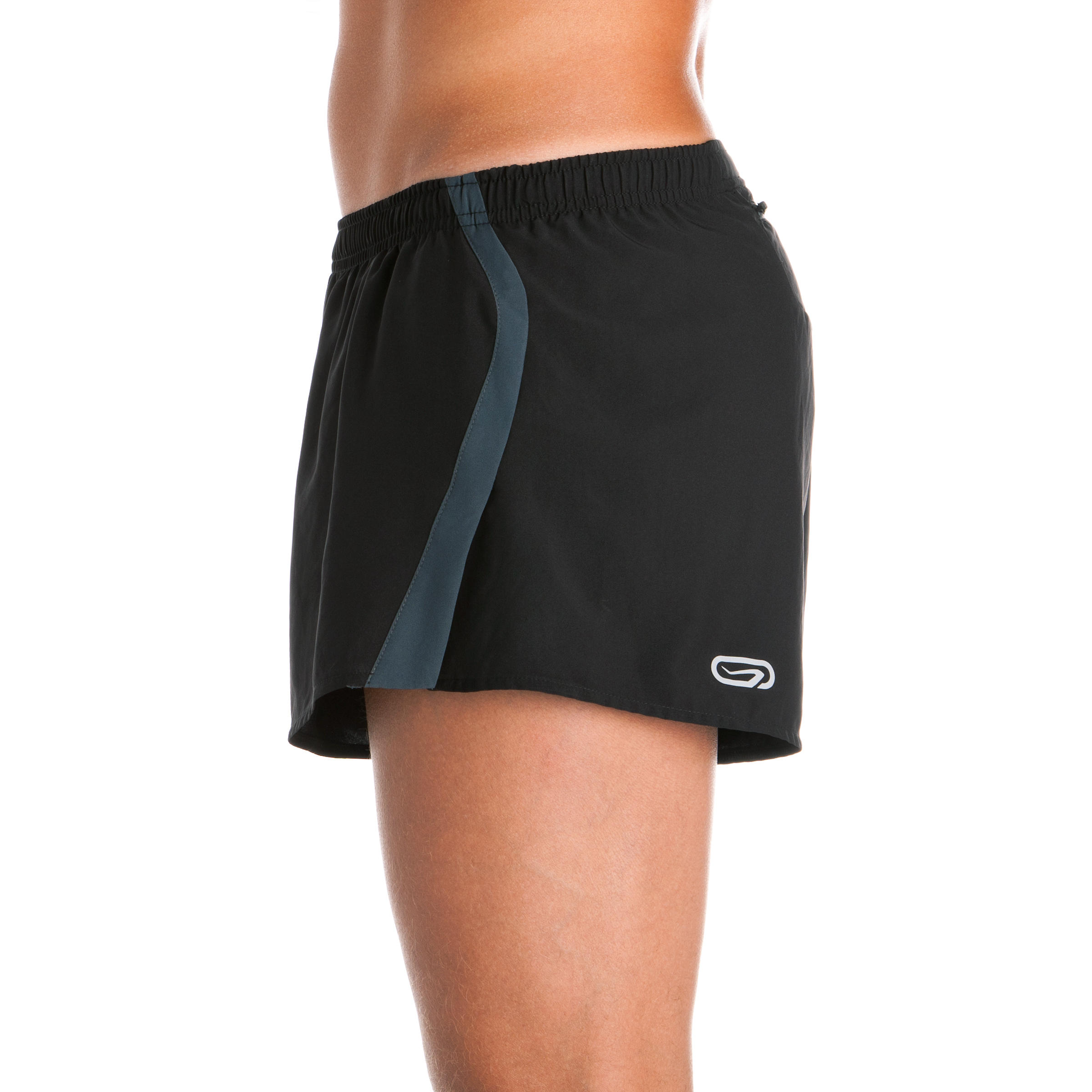Short Split Running homme Kiprun noir gris Decathlon