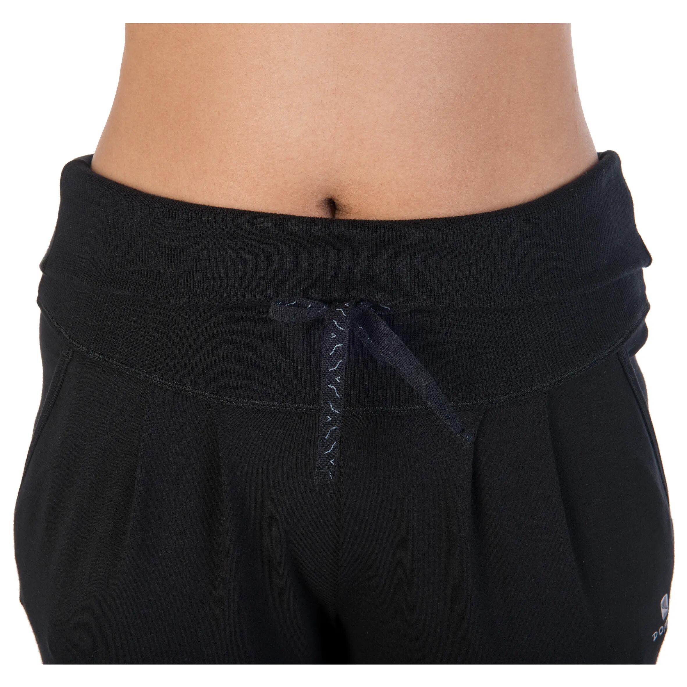 Women's Gentle Gymnastics, Yoga and Pilates Crop Bottoms with Fitted Ankles - Bk 1/6